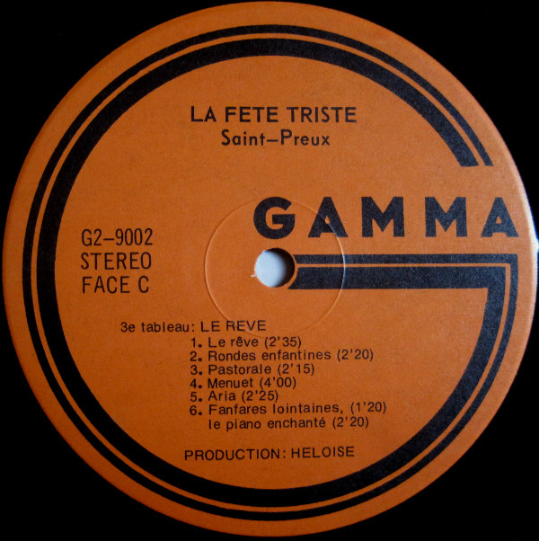 Saint-Preux - La Fête Triste | Gamma (G2-9002) - 6