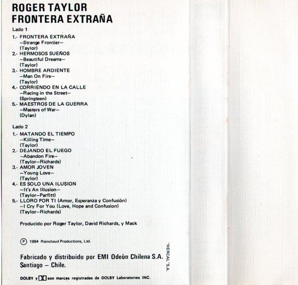 lataa albumi Roger Taylor - Frontera Extraña Strange Frontier