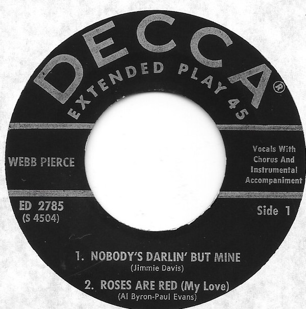 descargar álbum Webb Pierce - Nobodys Darlin But Mine