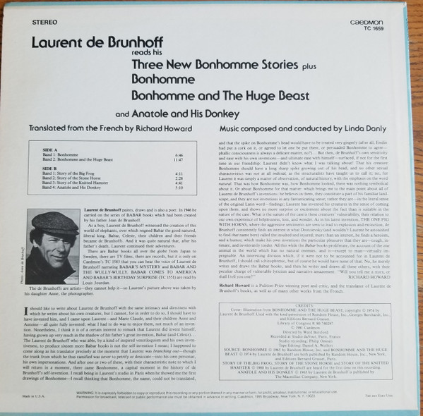 ladda ner album Laurent De Brunhoff - Three New Bonhomme Stories