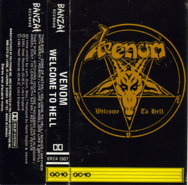 Venom – Welcome To Hell (1984, Beige case, Cassette) - Discogs