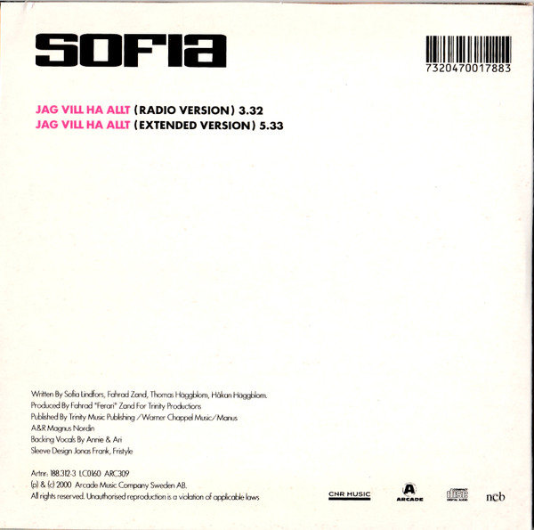 Album herunterladen Sofia - Jag Vill Ha Allt