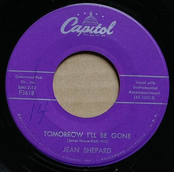descargar álbum Jean Shepard - Tomorrow Ill Be Gone If You Can Walk Away