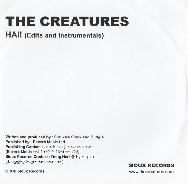 The Creatures - Hai! | Releases | Discogs