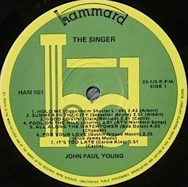 John Paul Young - The Singer | Hammard (HAM 061) - 3