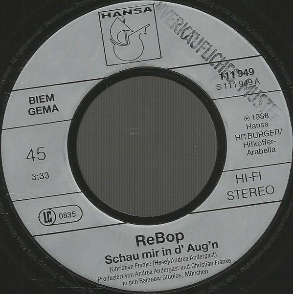 télécharger l'album ReBop - Schau Mir In D Augn