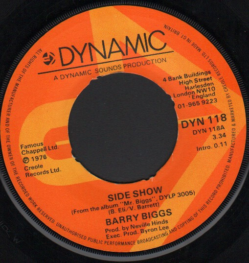 Barry Biggs – Side Show / I'll Be Back (1976, Vinyl) - Discogs