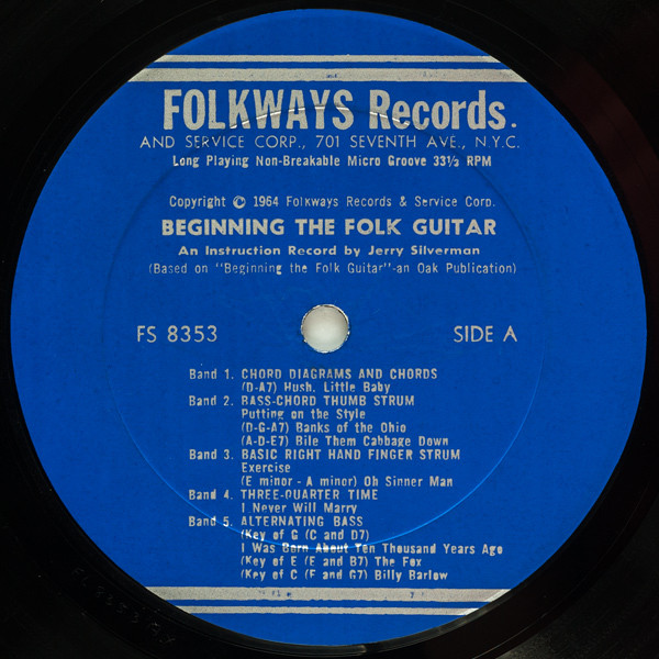 Jerry Silverman - Beginning Folk Guitar: An Instruction Record For Beginners | Folkways Records (FS 8353) - 4