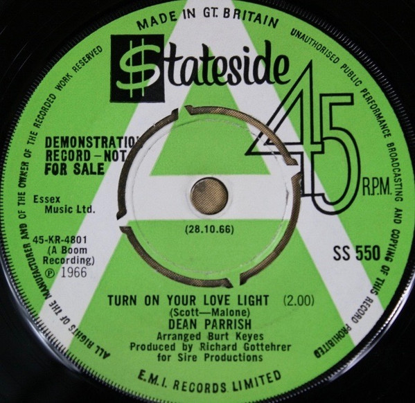 télécharger l'album Dean Parrish - Turn On Your Love Light Determination