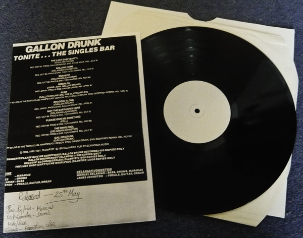 Gallon Drunk – ToniteThe Singles Bar (1991, CD) - Discogs