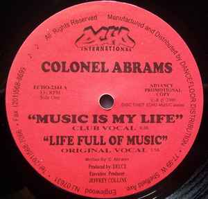 Colonel Abrams - Music Is My Life album cover