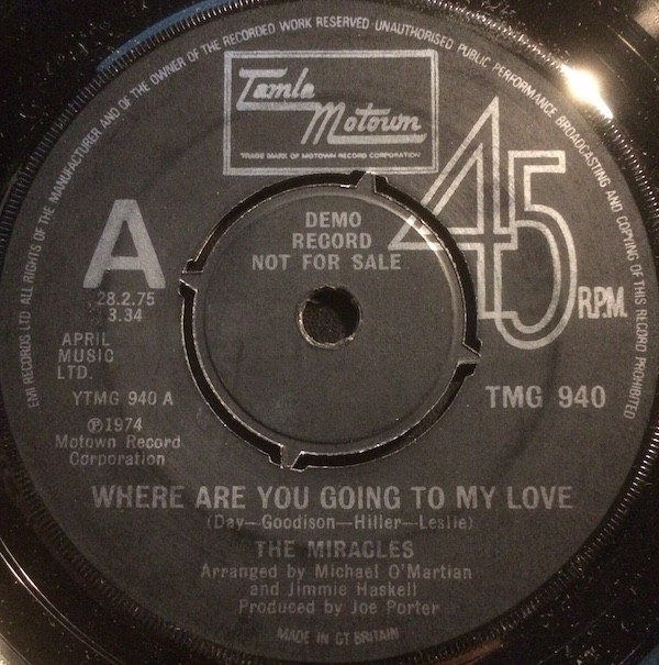 Album herunterladen The Miracles - Where Are You Going To My Love