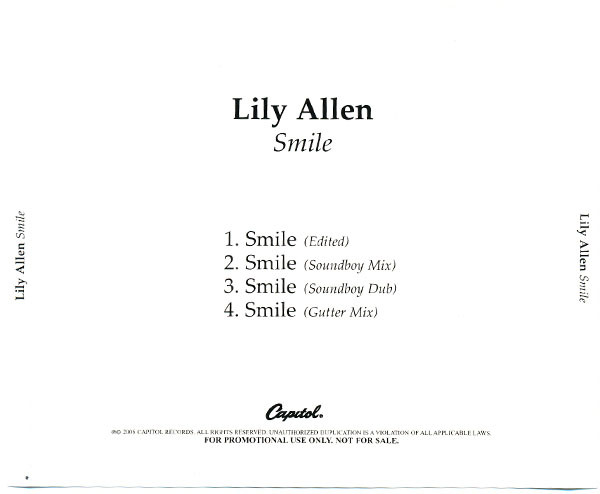 Lily Allen – Smile (2006, Vinyl) - Discogs
