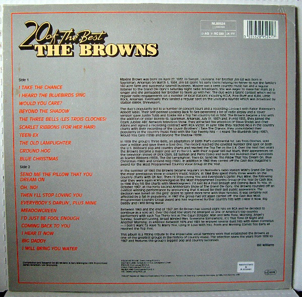 Album herunterladen The Browns - 20 Of The Best