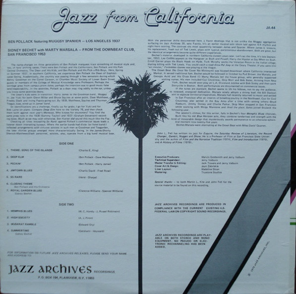 télécharger l'album Sidney Bechet Muggsy Spanier - Jazz From California