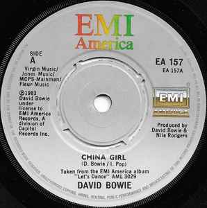 David Bowie – China Girl (1983, Long Label A Rim Text, Vinyl