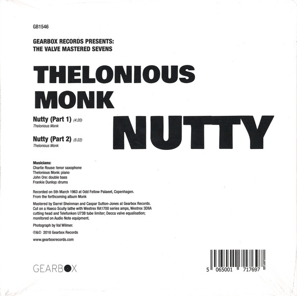 Monk - Nutty | Gearbox Records (GB1546) - 2