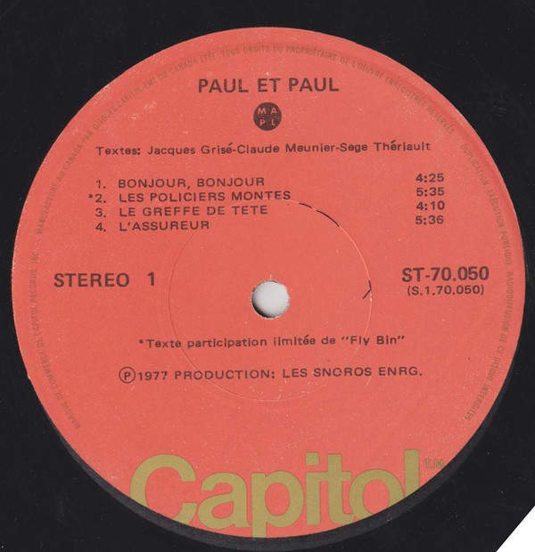 Paul Et Paul - Paul Et Paul | Capitol Records (ST-70.050) - 3