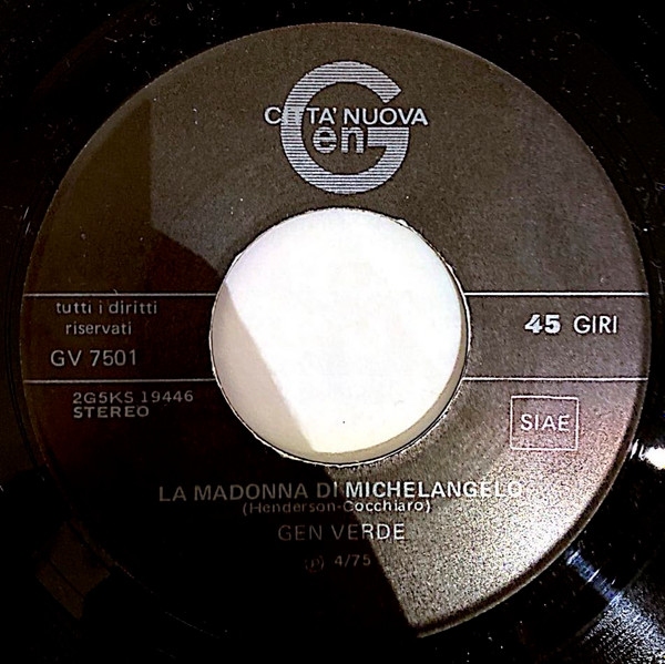last ned album Complesso Gen Verde - La Madonna Di Michelangelo
