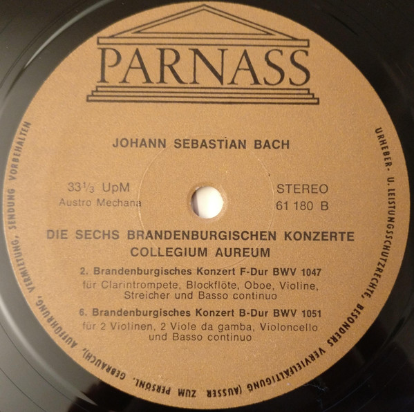 last ned album Johann Sebastian Bach, Collegium Aureum - Die Sechs Brandenburgischen Konzerte