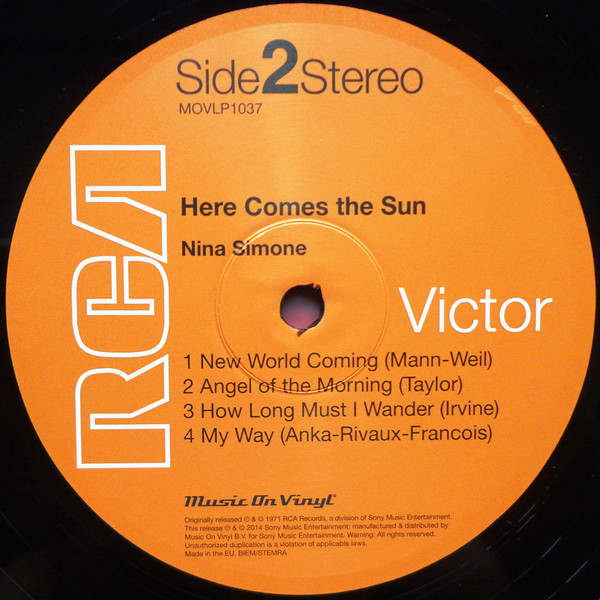 Nina Simone – Here Comes The Sun (2014, 180 Gram, Vinyl) - Discogs