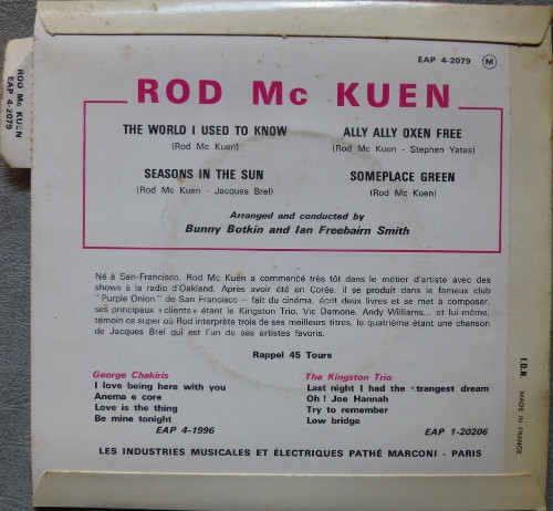 last ned album Rod McKuen - The World I Used To Know