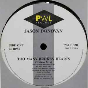 Jason Donovan – Too Many Broken Hearts (Techno Mix) (1989, Vinyl
