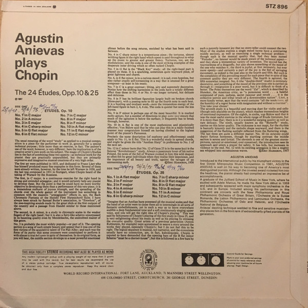 last ned album Frédéric Chopin, Agustin Anievas - The 24 Etudes Opp 10 25