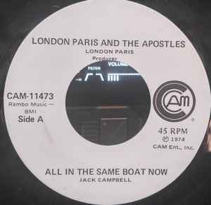London Parris & The Apostles - All In The Same Same Boat Now / One Day At A Time album cover