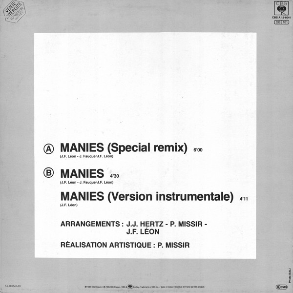 descargar álbum JeanFrançois Léon - Manies