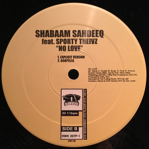 descargar álbum Shabaam Sahdeeq Featuring Sporty Thievz - No Love