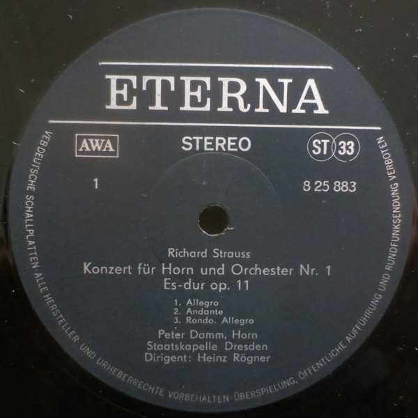 last ned album Richard Strauss, Staatskapelle Dresden, Peter Damm, Heinz Rögner - Hornkonzerte