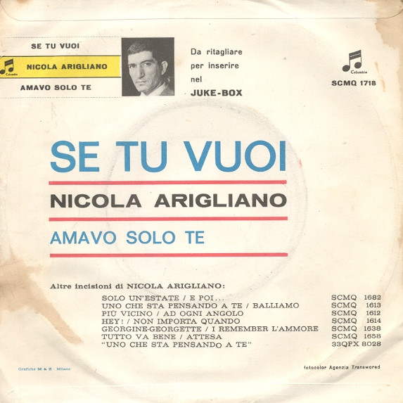 descargar álbum Nicola Arigliano - Se Tu Vuoi