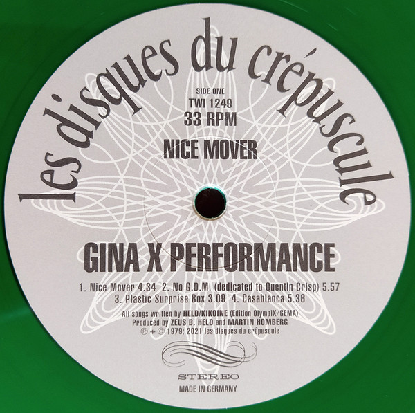 Gina X Performance - Nice Mover + Voyeur | Les Disques Du Crépuscule (TWI 1249) - 5