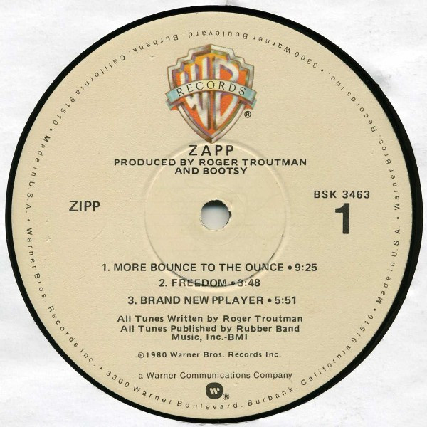 Zapp - Zapp | Warner Bros. Records (BSK 3463) - 3