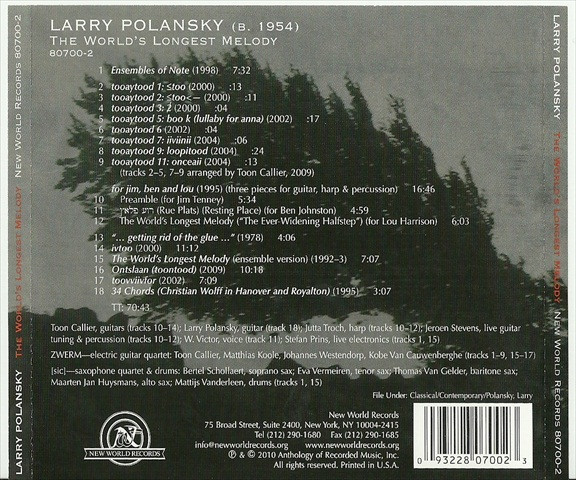 ladda ner album Larry Polansky - The Worlds Longest Melody