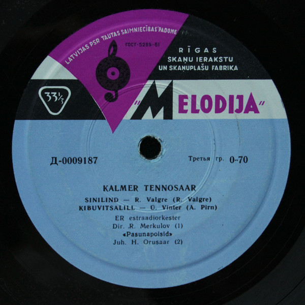 last ned album Kalmer Tennosaar - Sinilind
