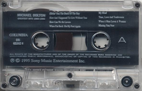 Michael Bolton – Greatest Hits: 1985 - 1995 (1995, Cassette) - Discogs