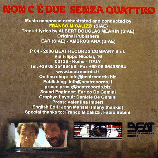 Album herunterladen Franco Micalizzi - Non CE Due Senza Quattro Original Soundtrack