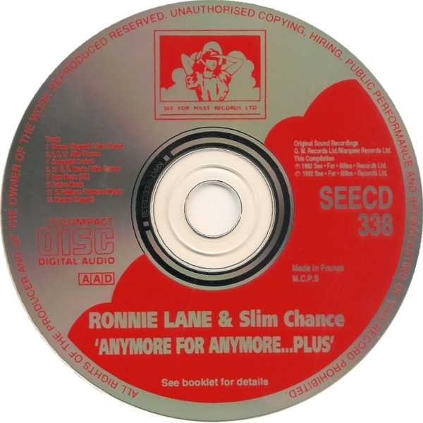 last ned album Ronnie Lane & Slim Chance - Anymore For AnymorePlus