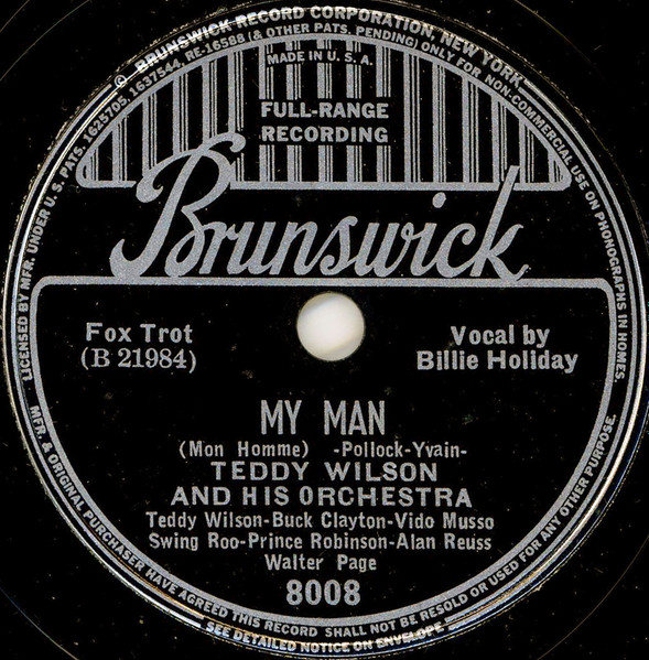 Teddy Wilson And His Orchestra – My Man / Can't Help Lovin' Dat 