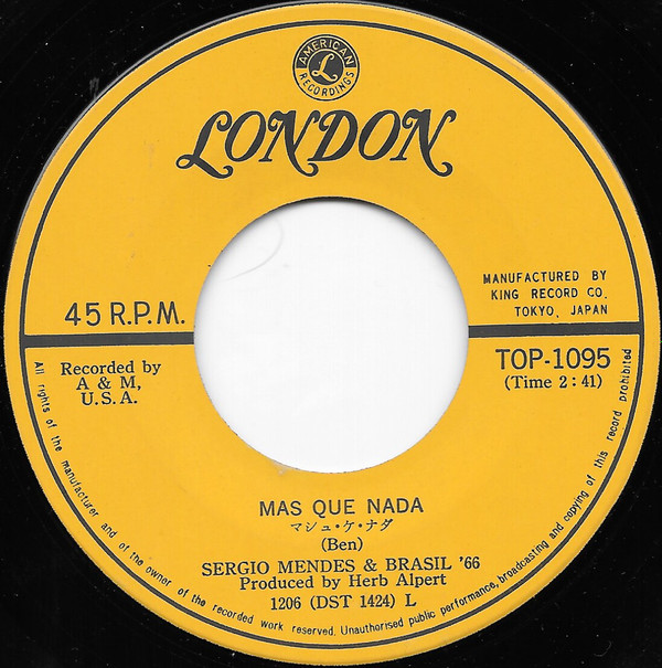ladda ner album セルジオメンデスとブラジル '66 Sergio Mendes & Brasil '66 - マシュケナダ Mas Que Nada