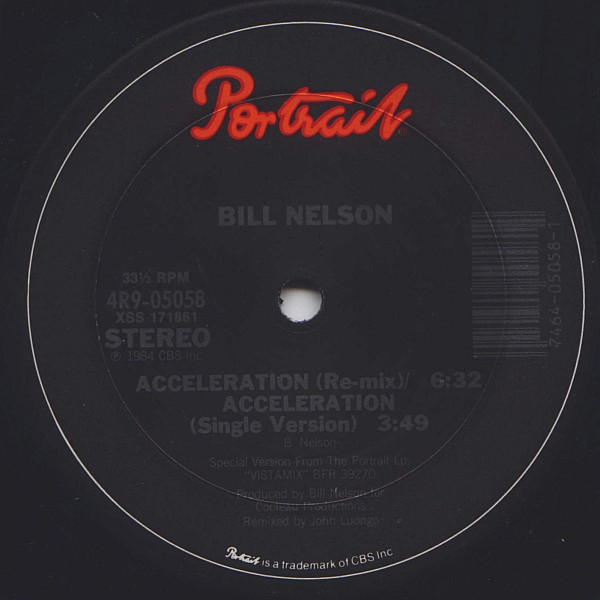 Bill Nelson – Acceleration (U.S. Remix) (1984, Black Sleeve, Vinyl 