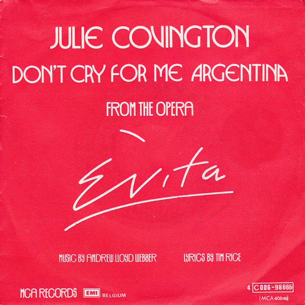 Julie Covington – Don't Cry For Me Argentina (1976