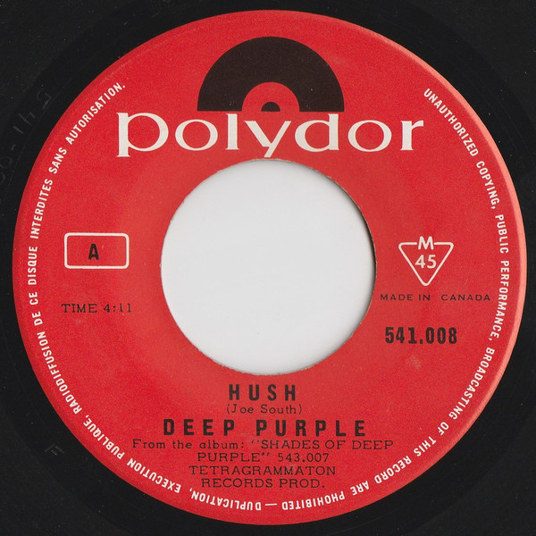 Deep Purple – Hush! (1968, Vinyl) - Discogs
