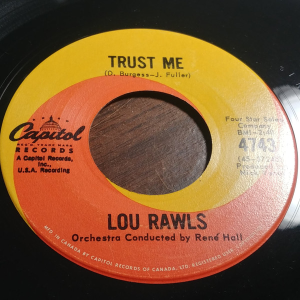 télécharger l'album Lou Rawls - Trust Me Please Let Me Be The First To Know