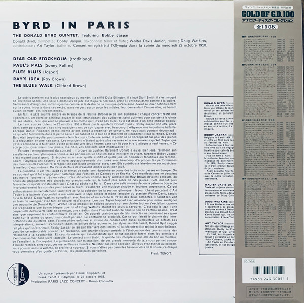 baixar álbum The Donald Byrd Quintet - Byrd In Paris