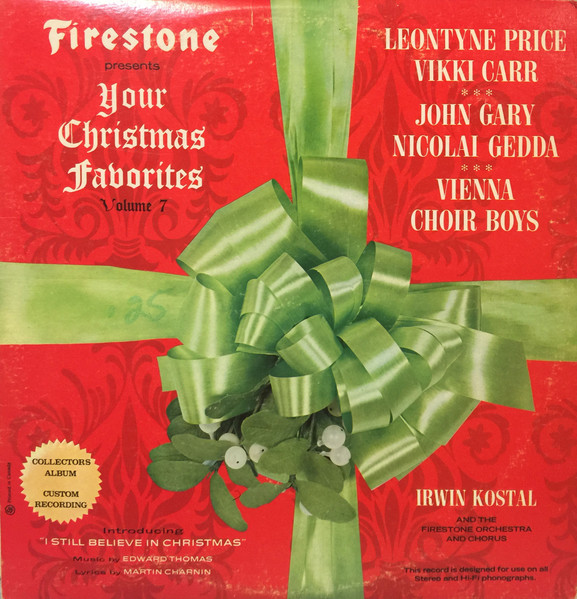 5 VTG COLLECTORS LP VINYL FIRESTONE CHRISTMAS MUSIC ALBUMS VOLUMES