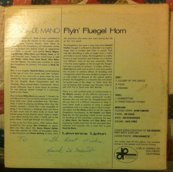 baixar álbum Hank De Mano - Flyin Flugel Horn