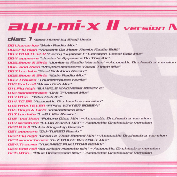 Ayumi Hamasaki – Ayu-mi-x II Version Non-Stop Mega Mix (2000, CD 